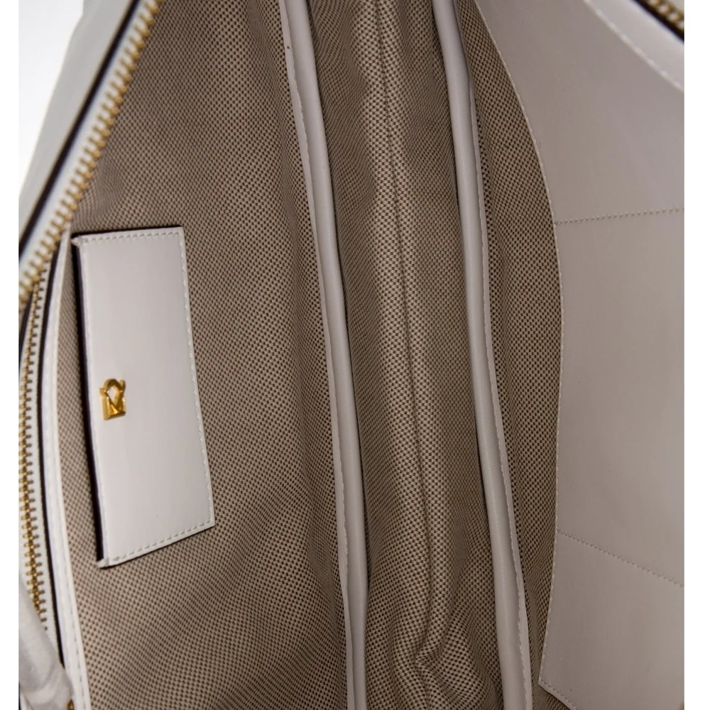 Donna Karan Hobo Leather Bag with Gold Accents